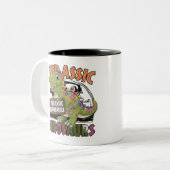 Tasse 2 Couleurs dinosaure jurassique (Devant gauche)