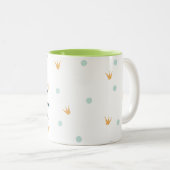 Tasse 2 Couleurs Dinosaure vert ROAR Personnalisé (Devant droit)