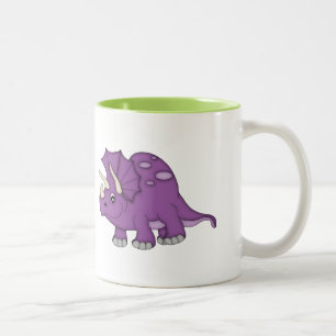 Tasse 2 Couleurs Dinosaure violet+Personnaliser le nom