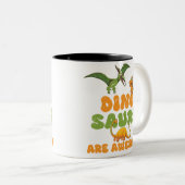 Tasse 2 Couleurs Dinosaures (Devant droit)