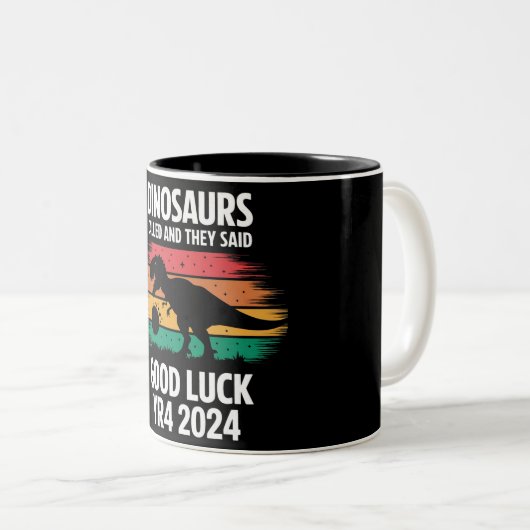 Tasse 2 Couleurs Dinosaures Appelé Funny Asteroid 2024 YR4 (Devant droit)