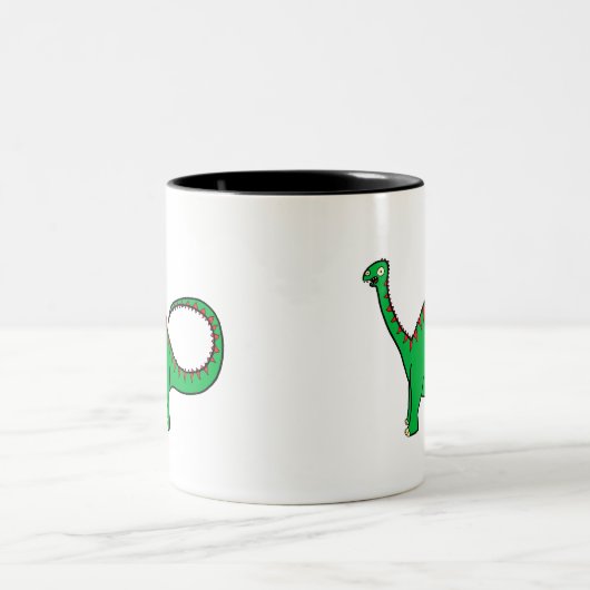 Tasse 2 Couleurs Diplodocus vert (Centre)