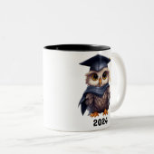 Tasse 2 Couleurs Diplômé de l'école Cute Owl (Devant droit)