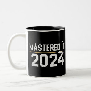 Tasse 2 Couleurs Diplôme de Master Maîtrisé 2024 Diplôme de Master
