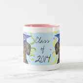 Tasse 2 Couleurs Diplômé de teckel (Centre)