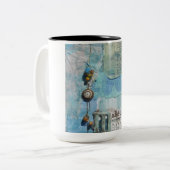 Tasse 2 Couleurs Dire Mixte Art Blue (Devant gauche)