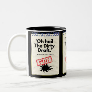 Tasse 2 Couleurs Dirty Draft Chronicles : Carnet Humour pour les éc