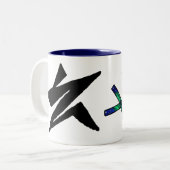 Tasse 2 Couleurs Dis. Ziqpu  (Devant gauche)