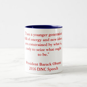 Tasse 2 Couleurs Discours de la DNC de Barack Obama 2016