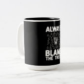 Tasse 2 Couleurs Disk Golf Toujours Blâmer Les Arbres (Devant gauche)