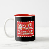 Tasse 2 Couleurs Distances de survie (Gauche)