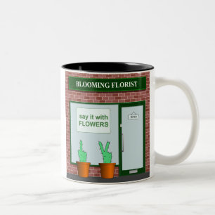 Tasse 2 Couleurs Dites-le avec des fleurs