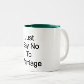 Tasse 2 Couleurs Dites Non Au Mariage (Devant droit)