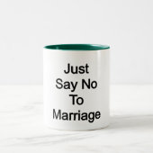 Tasse 2 Couleurs Dites Non Au Mariage (Centre)