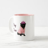 Tasse 2 Couleurs Diva de carlin (Devant gauche)