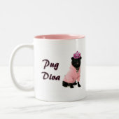 Tasse 2 Couleurs Diva de carlin (Gauche)