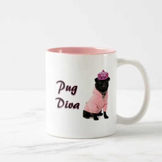 Tasse 2 Couleurs Diva de carlin (Droit)