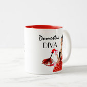 Tasse 2 Couleurs "Diva domestique" (Devant droit)