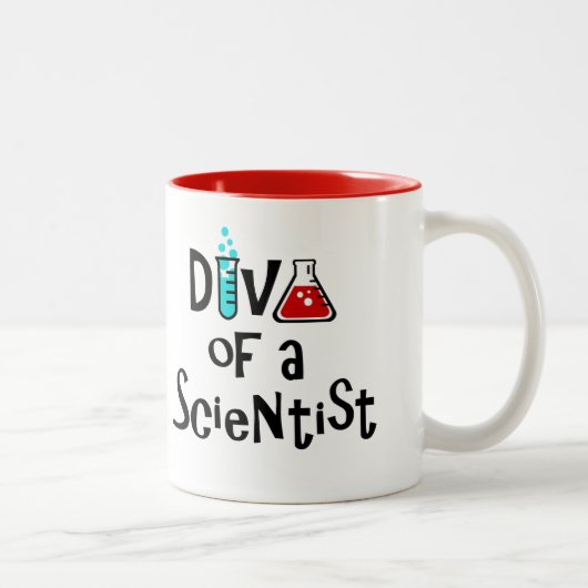 Tasse 2 Couleurs "DIVA d'un scientifique/C'est vivant !" (Droit)