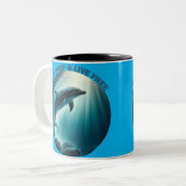 Tasse 2 Couleurs Dive Deep Live Dolphin gratuit (Devant gauche)