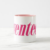 Tasse 2 Couleurs Dix-sept Logo-Magenta (Centre)