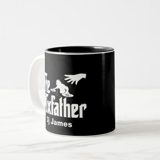 Tasse 2 Couleurs DJ Amusant Le Mixfather Disc Jockey Remix (Devant gauche)