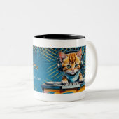 Tasse 2 Couleurs DJ Kitten (Devant droit)