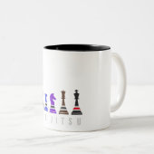 Tasse 2 Couleurs djiu jitsu    entraînement, cadeau bjj avec texte. (Devant droit)