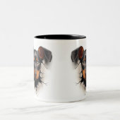 Tasse 2 Couleurs Doberman (Centre)