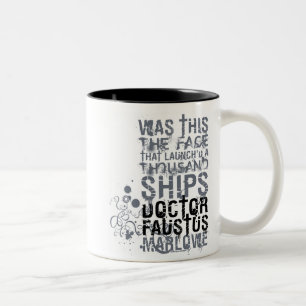 Tasse 2 Couleurs Docteur Faustus Quote (B&W)