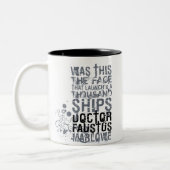 Tasse 2 Couleurs Docteur Faustus Quote (B&W) (Gauche)