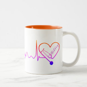 Tasse 2 Couleurs Docteur licencié Médicale féminin Nurse