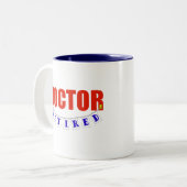 Tasse 2 Couleurs Docteur retraité (Devant gauche)