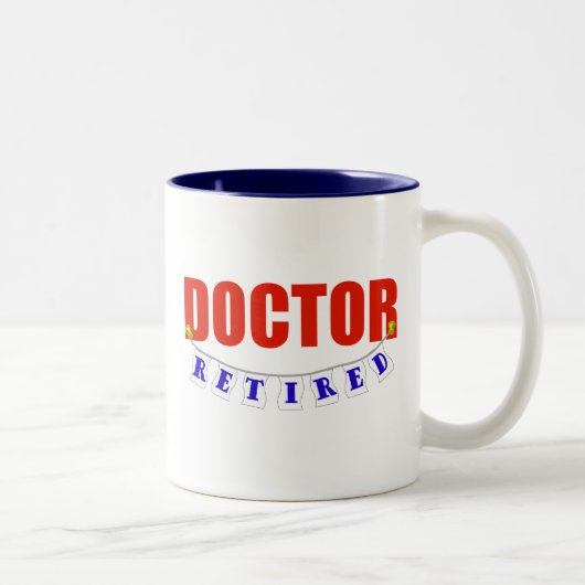 Tasse 2 Couleurs Docteur retraité (Droit)