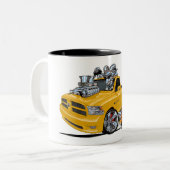 Tasse 2 Couleurs Dodge Ram jaune 1500 pick-up Camion (Devant gauche)