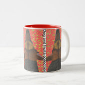 Tasse 2 Couleurs Dog and strawberry (Devant droit)
