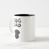 Tasse 2 Couleurs Dog Dad T-shirt | Funny Pet Lovers Tee (Devant gauche)