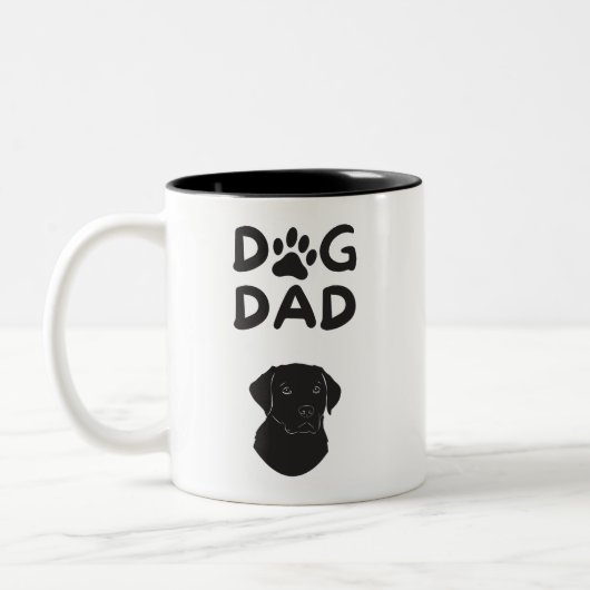 Tasse 2 Couleurs Dog Dad T-shirt | Funny Pet Lovers Tee (Gauche)