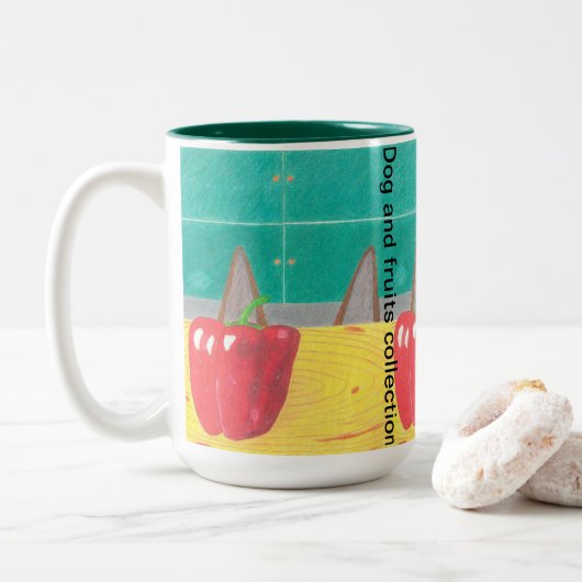 Tasse 2 Couleurs Dog ears and pepper (Avec donut)