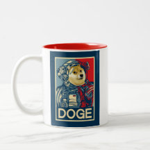 Dogecoin Astronaut Doge À La Lune Crypto Drôle