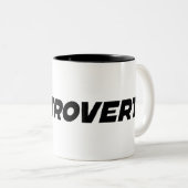 Tasse 2 Couleurs Dogtrovert - le chien introverti propriétaire (Devant droit)