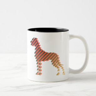 Tasse 2 Couleurs Dogue à rayures diagonales