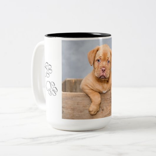 Tasse 2 Couleurs Dogue de Bordeaux (Devant gauche)