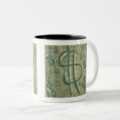 Tasse 2 Couleurs Dollar Dollar-Motivation Hustle Entrepreneur Vie (Devant droit)