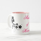 Tasse 2 Couleurs Domestique de rose et de noir d'honneur (Devant gauche)