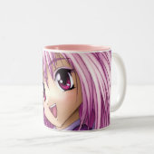 Tasse 2 Couleurs Domestique mignonne de fille d'Anime (Devant droit)