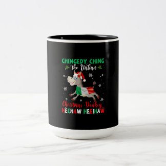 Tasse 2 Couleurs Dominick L'âne de Noël