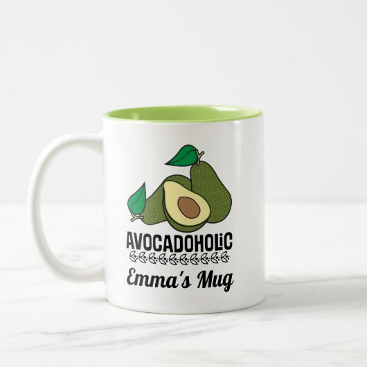 Tasse 2 Couleurs Don personnalisé Avocado Lover (Gauche)