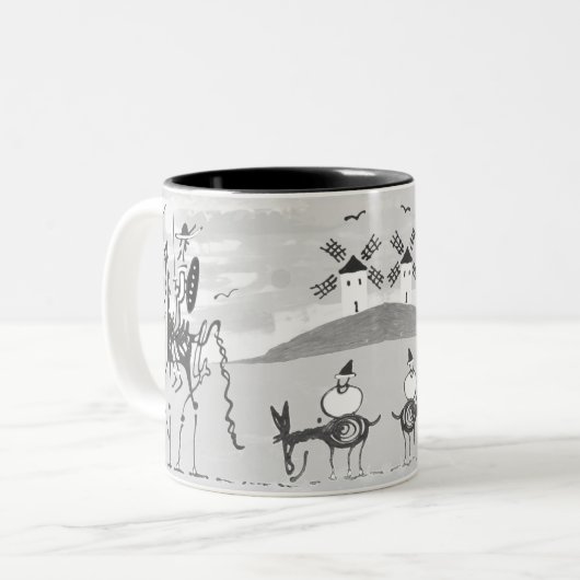Tasse 2 Couleurs Don Quichotte à deux tons (Devant gauche)