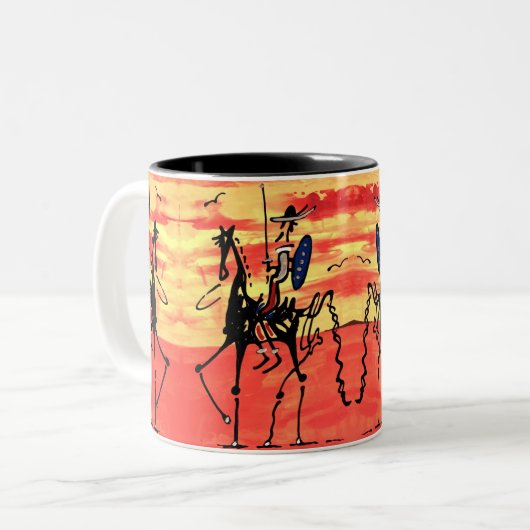 Tasse 2 Couleurs Don Quichotte à deux tons (Devant gauche)